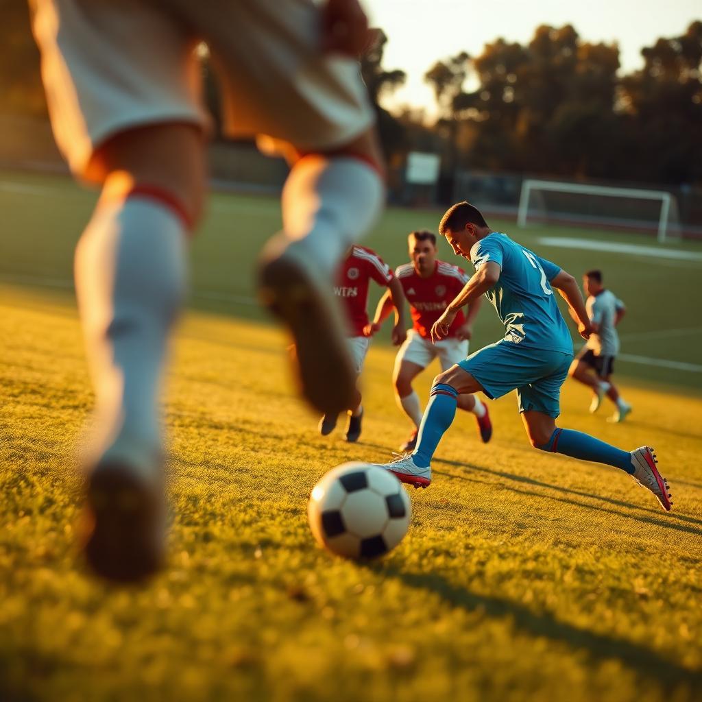 Football match in progress